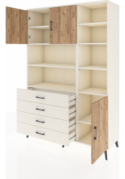 Hyperion Dolap 9 Raflı 4 Çekmeceli 3 Kapaklı 132x44x195 Aytaş... Aytaşı Hyperion Dolap 9 Raflı 4 Çekmeceli 3 Kapaklı 132x44x195 Aytaş... Aytaşı