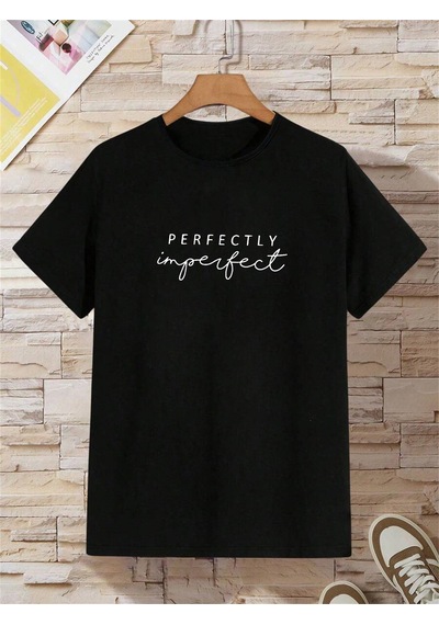Uyguntarz Çocuk Perfect Baskılı Pamuklu Tshirt Siyah