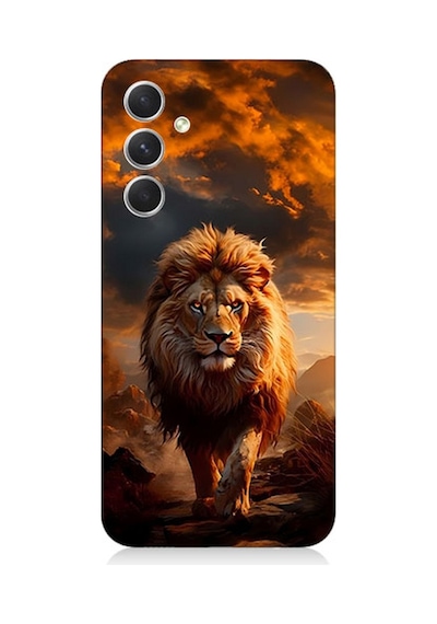 Samsung Galaxy A34 Uyumlu Silikon Kılıf Yırtıcı Aslan Kral