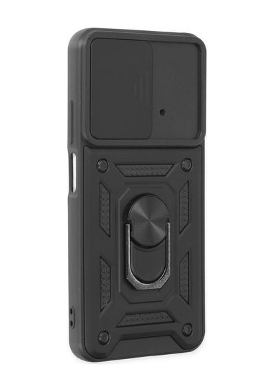 Xiaomi Poco M4 Pro 4g Uyumlu Kılıf Pars Lens Yüzüklü Silikon - Siyah