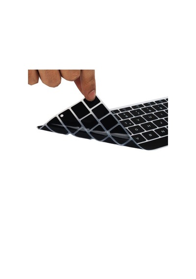 Lexroo Apple Macbook 13.3' Pro 2022 M2 Klavye Koruyucu Silikon Ped - Siyah