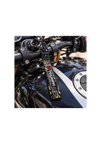 Trıumph Yeni Model Çift Taraflı Baskı 19 Cm Bileğe Takılır , Şık Tasarım Kaliteli Motor Anahtarlık ,motor Aksesuar , Motorcu Aksesuar