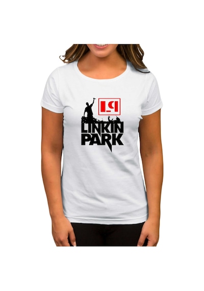 Linkin Park Afiş Beyaz Kadın Tişört Beyaz