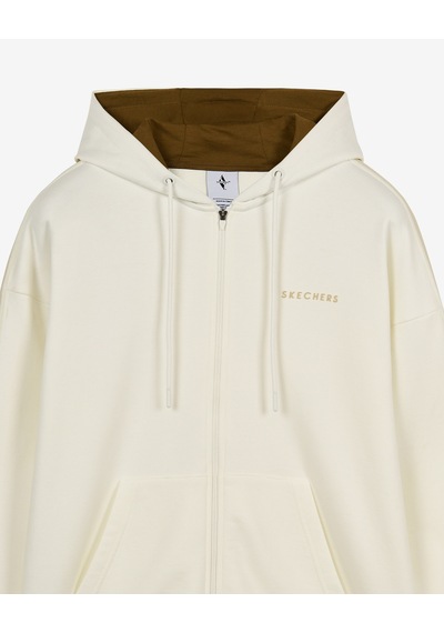 Skechers M Lw Stripe Zip Hoodie Sweatshirt Erkek Beyaz Sweatshirt S2620120-3855