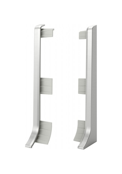 Linela Pvc Süpürgelik Gümüş - Lnl411 Bitiş Kapağı Aksesuarı 1 Paket - 2 Adet