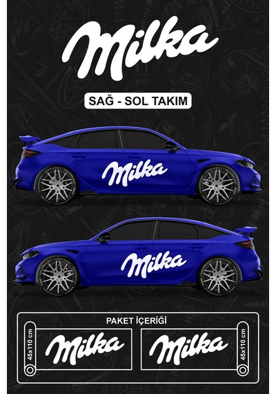 Milka Sticker - Yan Gövde Sticker Beyaz - 864812322