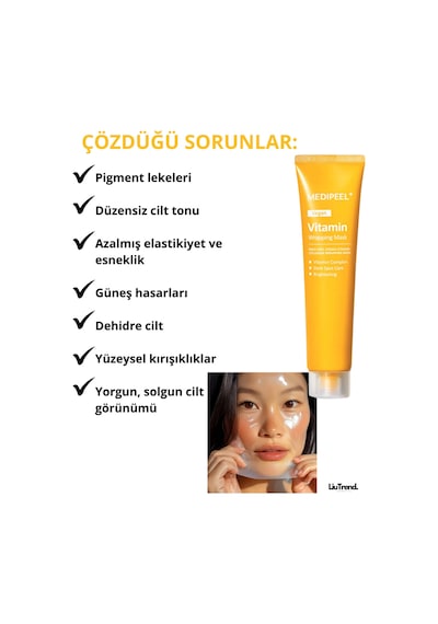Medipeel Vegan Vitamin Collagen Wrapping Mask 70ml Vitamin Filmi Maskesi M0482