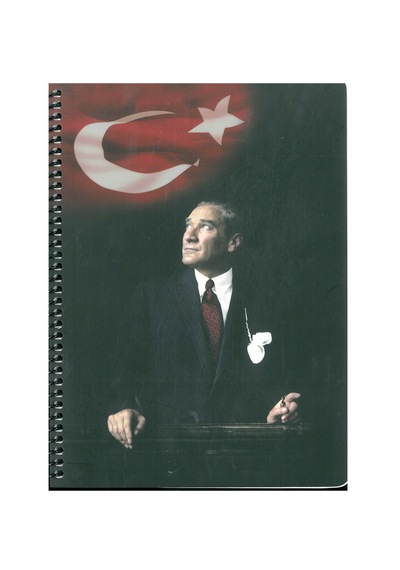 Keskin Atatürk Ve Bayrak Spiral Def. 80 Yap. 16x22 Kareli Karton Kap Çok Renkli
