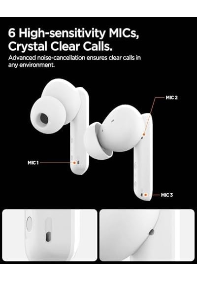 Audio Tws P20 Bluetooth Kulak İçi Kablosuz Kulaklık, 40db Adaptif Anc Pro, 6 Mikrofonlu Enc, 10mm Gr
