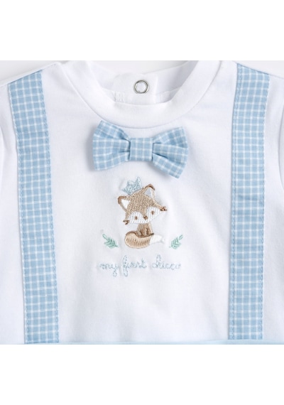 Chicco Erkek Bebek Paça İçinden Açılan, Yuvarlak Yakalı Tulum 09102020000000 000032 Beyaz