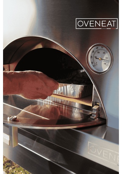 Oveneat Gazlı Single Kırmızı Pizza Fırını Gümüş - Siyah