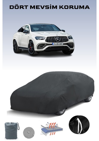Siyah Mercedes Gle Coupe 2019 - 2021 Araba Brandası, Oto Örtüsü, Araba Çadırı Siyah