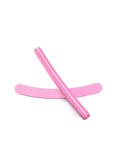 Koodmax Aşınmaya Dayanıklı Kumlu Çift Taraflı Tırnak Törpüsü Kavisli 100/180 Pembe