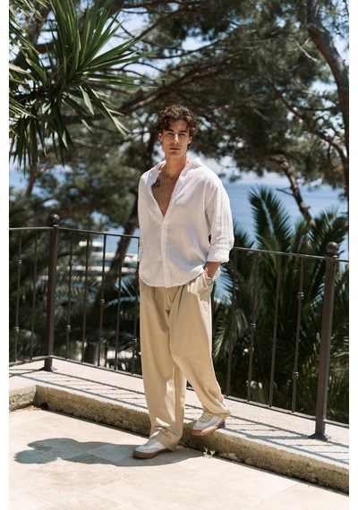 Mai Studios Co. Mai Collection Geaohrid Bej Erkek Pantolon Bej