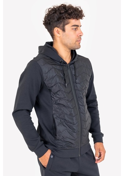 Lescon Siyah Erkek Fermuarlı Kapüşonlu Sweatshirt 23n-1154 Çok Renkli