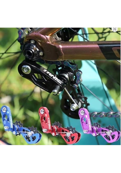 Tanke Bisiklet Mtb Dirt Jump Zincir Gergisi Gerdirici Tek Hız Dönüşüm Aparatı Mavi Renkli