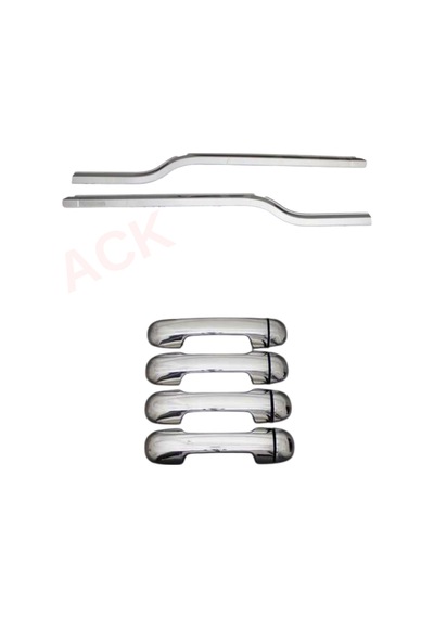 Ford Connect 2003-2013 Araca Özel Krom Cam Çıtası + Krom Kapı Kol 2'li Set A+ Paslanmaz Çelik