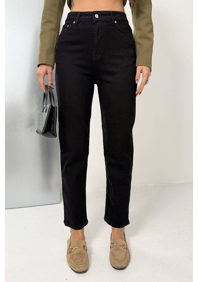 Balenbi Kadın Yüksek Bel Yıkamalı Strech Mom Jean Likralı Kot Pantolon 1246 - Premium Seri Siyah 2376 Balenbi Kadın Yüksek Bel Yıkamalı Strech Mom Jean Likralı Kot Pantolon 1246 - Premium Seri Siyah 2376
