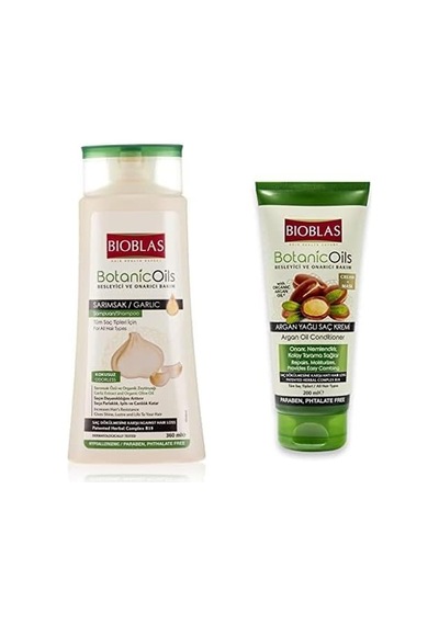 Sarımsak Şampuan 360 Ml Ve Argan Saç Bakım Kremi 250 Ml