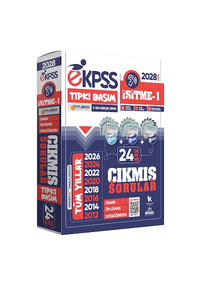 2028 EKPSS Lisans-Önlisans-Ortaöğretim İşitme-1 ÖSYM Tıpkı Basım 24’lü Kitapçık TG Deneme Paketi
