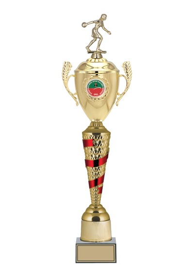 Odak Kupa - Figürlü Kupalar - Bowling Kadın Figürlü Kupalar Fg-084 A - 65 Cm Altın - Beyaz