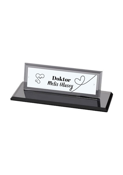 Doktorlara Özel Kristal Masa İsimliği