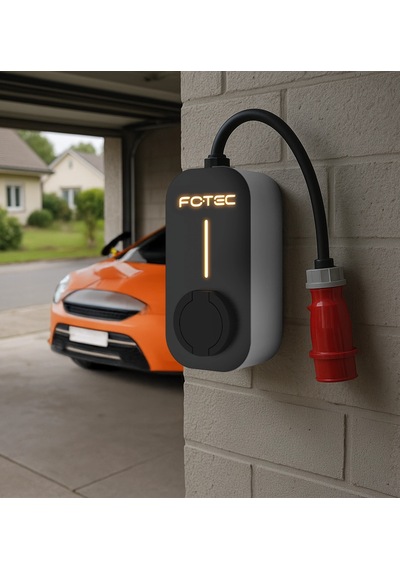 Fotec Visio Go-e 22kw Taşınabilir Elektrikli Araç Şarj İstasyonu - Monofaze Dönüştürücü Adaptörlü, Type 2, Trifaze, Yerli Üretim Hızlı Şarj Cihazı 22 kw