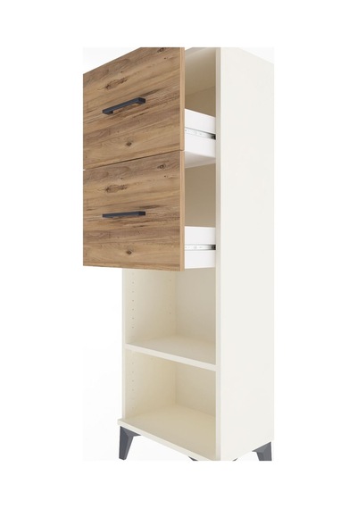 Arges Dolap Tek Raflı 2 Çekmeceli 44x30x134 Aytaşı-çam Aytaşı