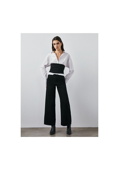 LTB Danelle Hıgh Rıse Cropped Wıde Pantolon Siyah