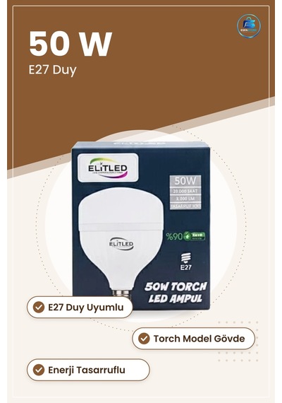 Led Ampul 50 W E27 Duy Torch Model Genel Aydınlatma İçin Enerji T