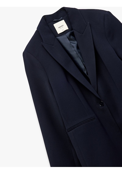 Koton Krep Kumaş Astarlı Düğmeli Uzun Kollu Kruvaze Blazer Ceket Lacivert 6wak50044uw Lacivert Koton Krep Kumaş Astarlı Düğmeli Uzun Kollu Kruvaze Blazer Ceket Lacivert 6wak50044uw Lacivert