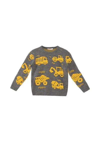İnşaat Araçları Erkek Çocuk Kazak