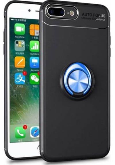 Apple Uyumlu iPhone 8 Plus Kilif Yüzüklü Tam Korumali Silikon Kapak 412599868