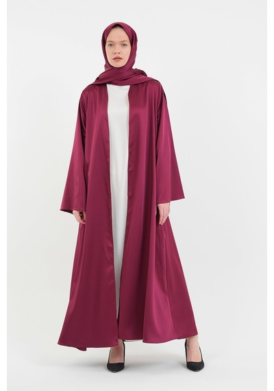 Şakika Kadın Aysha Abaya Ferace & Şal Fuşya
