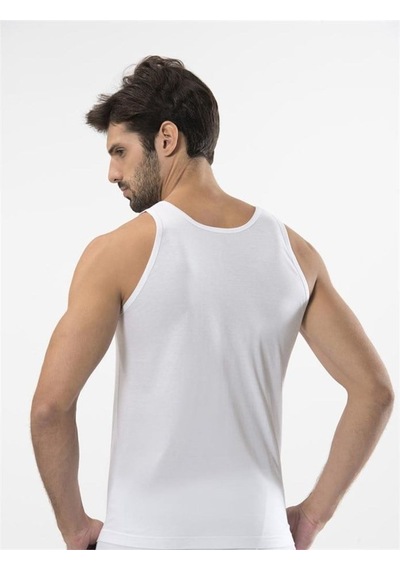 Türen 180 Modal Erkek Atlet - Beyaz Beyaz