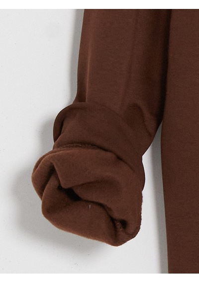 Lcwaıkıkı Classic Kahverengi Kapüşonlu Erkek Fermuarlı Sweatshirt