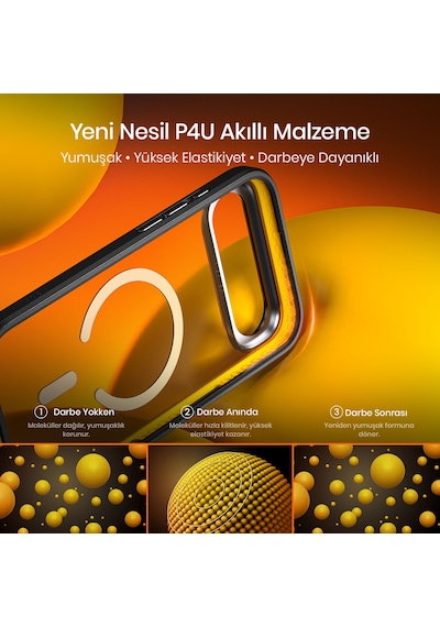 Aohi The Future Apple iPhone 17 Air Kılıfı, Magsafe Uyumlu Telefon Kılıfı, Siyah