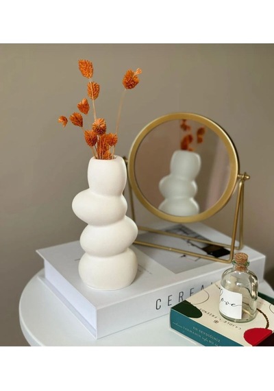 Taş Yığını Vazo Dekor Ev Hediye Süs Sevgili Aşk Çiçek Bubble
