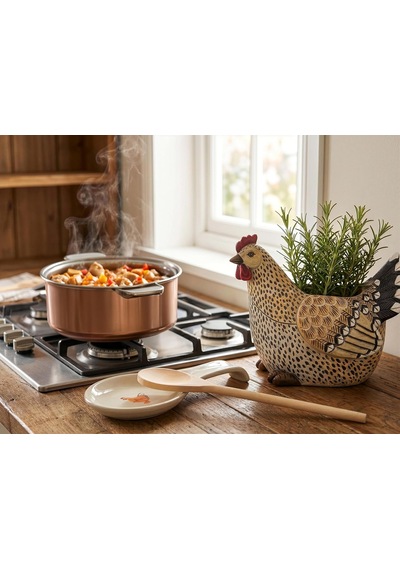 27-gallo-720 Horoz Saksısı, Bej/siyah Belirtilmemis