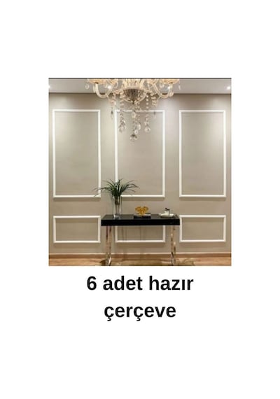 Dekoratif Boyanabilir 2,5 Cm Duvar Çıtası 6 Adet Hazır Çerçeve Paketi