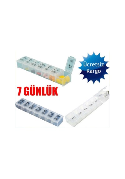 Haftalık Kutusu 7 Günlük Plastik Muhafaza Kutusu Hap Sa