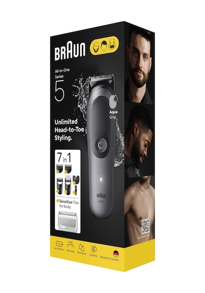 Braun Hepsi Bir Arada Series 5, 7 Si 1 Arada Tıraş Kiti, Keskin Bıçak, Vücut Tıraşı Aıo5520