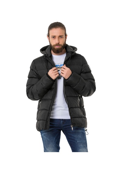 Cipo & Baxx Cm202 Erkek Şişme Mont Siyah