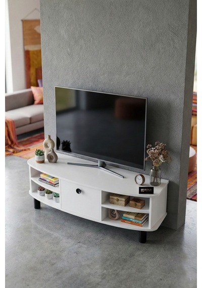 Vienna Tv Sehpası Suntalam Beyaz 136x44 Cm