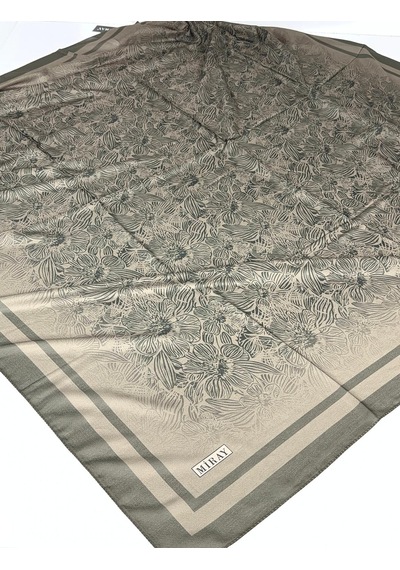 Miray Nevada Büyük Boy Organik Pamuk Eşarp - 120 X 120 - 6731 Haki