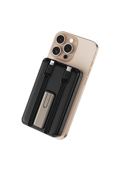 Wiwu Wi-p056 Taşınabilir Wireless Şarj Ve Pd Hızlı Şarj Özellikli Powerbank 15w 10000mah Siyah