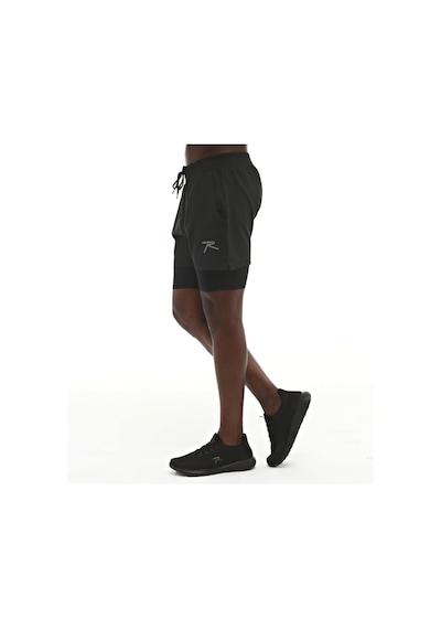 Erkek Taytlı Spor Şort Pan Siyah 001