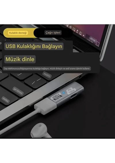E-kervan 2'si 1'arada Type-c To Pd 100w Hızlı Şarj +usb Giriş 3.2 Çeviri Dönüştürücü Adaptör Ce Lisanslı Sertifikalı 1 Adet E-kervan 2'si 1'arada Type-c To Pd 100w Hızlı Şarj +usb Giriş 3.2 Çeviri Dönüştürücü Adaptör Ce Lisanslı Sertifikalı 1 Adet