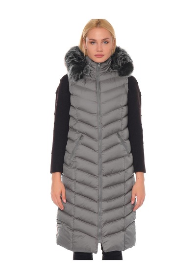 Z6684 Dewberry Bayan Yelek-gri Gri