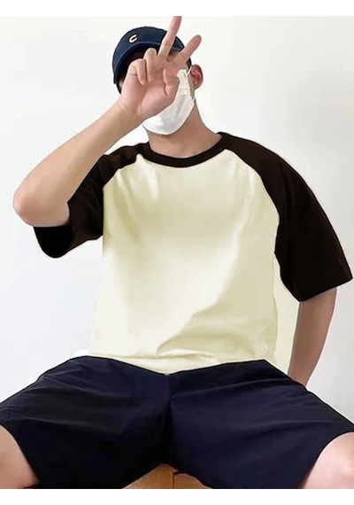 Startmore Unisex Pamuk Bisiklet Yaka Oversize T-shirt Siyah